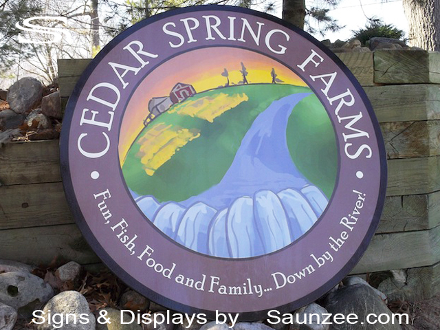Business Sign Printing Cedar Springs Farms Signage Resort Signs