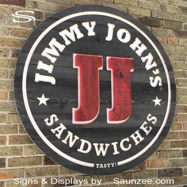 Business Signs 3D Jimmy Johns Sign Restaurant Chain Signs Saunzee Signs